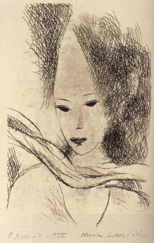 Marie Laurencin Woman wearing the big hat oil painting picture